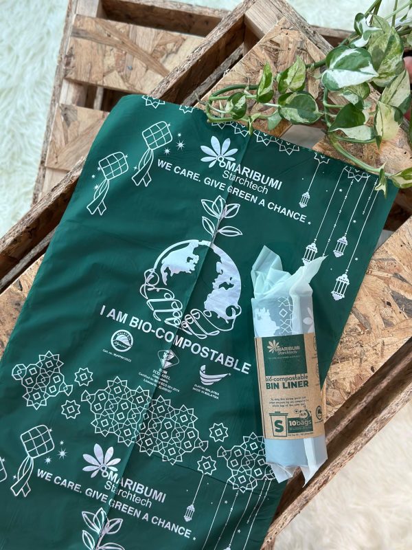 Bio Compostable Raya Bin Liner Festive (Size S)