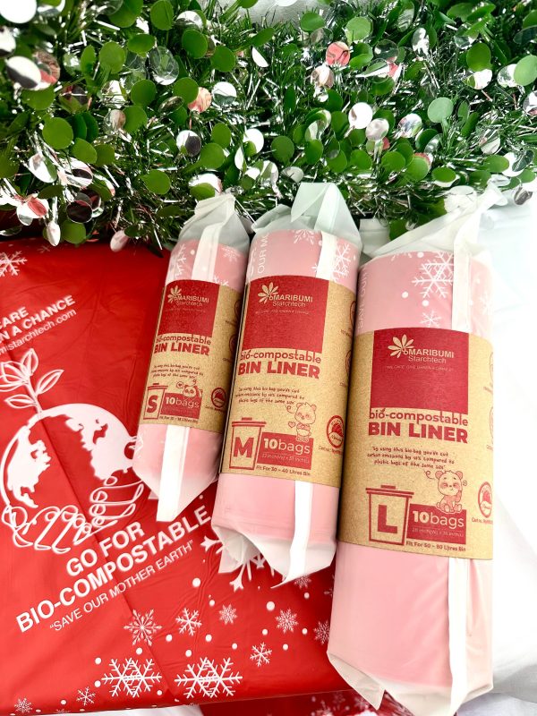 Bio-Compostable Christmas Bin Liner Festive