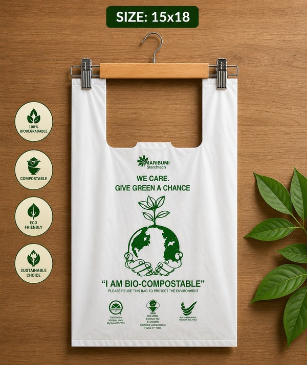 Compostable Singlet Bag L - 15 x 18